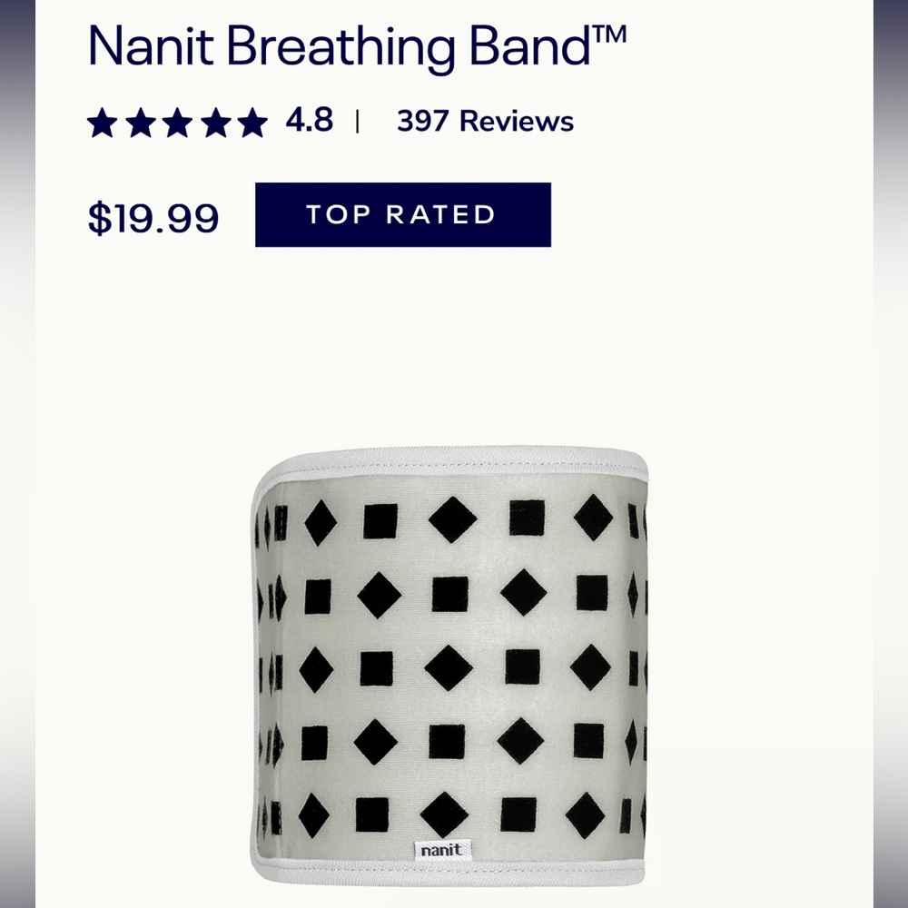NIB New In Box Nanit Breathing Band - Small